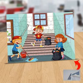 130824925 Merdiven Silen Çocuklar 99 Parça Puzzle Yapboz Tablo
