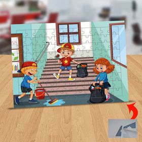 130824925 Merdiven Silen Çocuklar 99 Parça Puzzle Yapboz Tablo