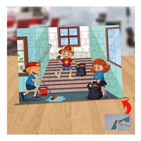 130824925 Merdiven Silen Çocuklar 99 Parça Puzzle Yapboz Tablo