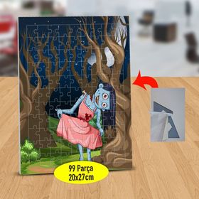 130824935 Mavi Tenli Zombi Kız 99 Parça Puzzle Yapboz Tablo