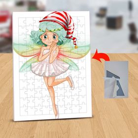 130825133 Şapkalı Sevimli Peri 99 Parça Puzzle Yapboz Tablo