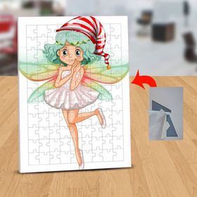130825133 Şapkalı Sevimli Peri 99 Parça Puzzle Yapboz Tablo