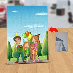 130825161 Parkta Balonlu Aile 99 Parça Puzzle Yapboz Tablo
