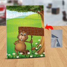 13086701 Ağaç Altında Sincap 99 Parça Puzzle Yapboz Tablo