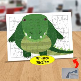 13088840 Yeşil Koca Dinozor 99 Parça Puzzle Yapboz Tablo