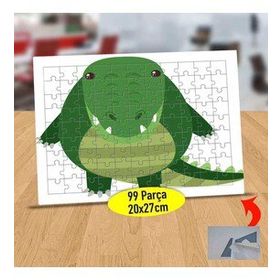 13088840 Yeşil Koca Dinozor 99 Parça Puzzle Yapboz Tablo