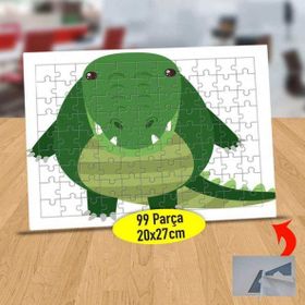 13088840 Yeşil Koca Dinozor 99 Parça Puzzle Yapboz Tablo