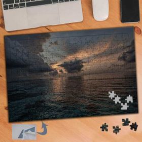 131 Deniz Üstü Kararmış Gökyüzü 240 Parça Puzzle Yapboz Tablo