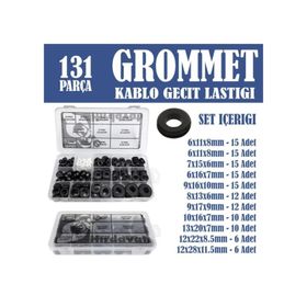131 Parça Grommet Kablo Geçit Lastiği Seti