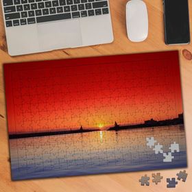 1317 Gün Sonu Kırmızı Gökyüzü 240 Parça Puzzle Yapboz