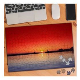 1317 Gün Sonu Kırmızı Gökyüzü 240 Parça Puzzle Yapboz