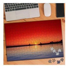 1317 Gün Sonu Kırmızı Gökyüzü 240 Parça Puzzle Yapboz