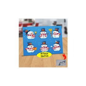 1321 Mutlu Kardan Adam Arkadaşlar 99 Parça Puzzle Yapboz Tablo
