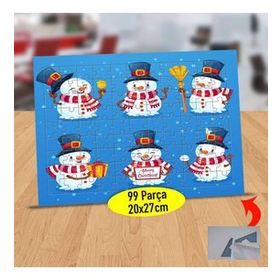 1321 Mutlu Kardan Adam Arkadaşlar 99 Parça Puzzle Yapboz Tablo