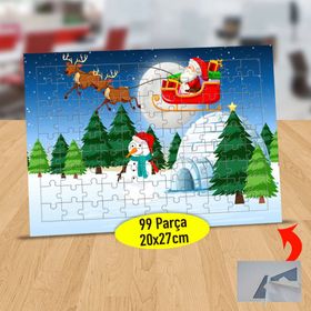 1324841 Kutupta Noel Baba Ve Geyiği 99 Parça Puzzle Yapboz Tablo