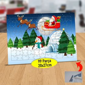 1324841 Kutupta Noel Baba Ve Geyiği 99 Parça Puzzle Yapboz Tablo