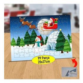 1324841 Kutupta Noel Baba Ve Geyiği 99 Parça Puzzle Yapboz Tablo