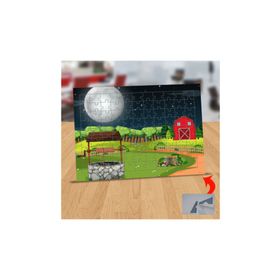 1324909 Çiftlikte Yansıyan Dolunay 99 Parça Puzzle Yapboz Tablo