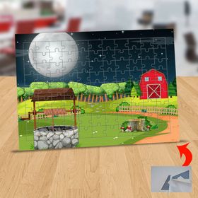 1324909 Çiftlikte Yansıyan Dolunay 99 Parça Puzzle Yapboz Tablo