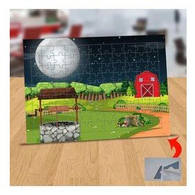 1324909 Çiftlikte Yansıyan Dolunay 99 Parça Puzzle Yapboz Tablo