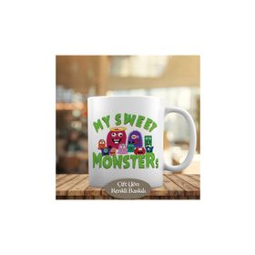 1332 My Sweet Monsters -Canavarlar Baskılı Kupa Bardak