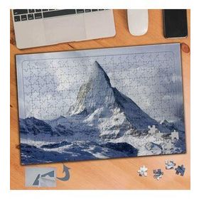 134 Karlı Dağın Zirvesi Manzara 240 Parça Puzzle Yapboz Tablo