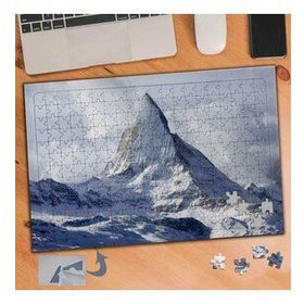 134 Karlı Dağın Zirvesi Manzara 240 Parça Puzzle Yapboz Tablo