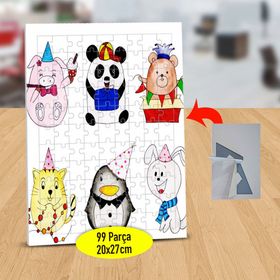 13408067 Yavru Sevimli Hayvanlar 99 Parça Puzzle Yapboz Tablo