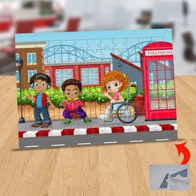 134494 Kaldırımda Yaramaz Çocuklar 99 Parça Puzzle Yapboz Tablo