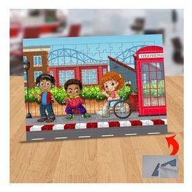 134494 Kaldırımda Yaramaz Çocuklar 99 Parça Puzzle Yapboz Tablo