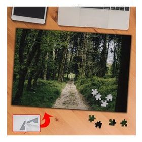 134545 Ağaçlı Çimenli Yol 240 Parça Puzzle Yapboz Tablo