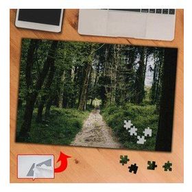 134545 Ağaçlı Çimenli Yol 240 Parça Puzzle Yapboz Tablo