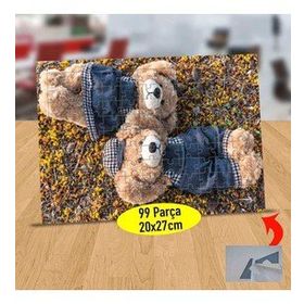 1357227 Çimende Yatan Ayıcıklar 99 Parça Puzzle Yapboz Tablo