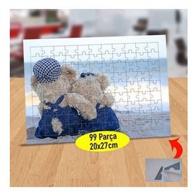 1357281 Sahilde Sarılan Ayıcıklar 99 Parça Puzzle Yapboz Tablo
