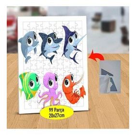 1362 Deniz Canlıları Balık Türleri 99 Parça Puzzle Yapboz Tablo