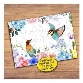137 Çiçekler Arasında Minik Kuşlar Çocuklara Özel Puzzle Yapboz Tablo
