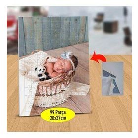 137 Sepetin İçinde Uyuyan Bebek 99 Parça Puzzle Yapboz Tablo