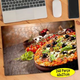 137350817 Lezzetli Pizza Yiycek Gıda 240 Parça Puzzle Yapboz