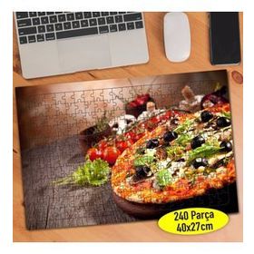 137350817 Lezzetli Pizza Yiycek Gıda 240 Parça Puzzle Yapboz