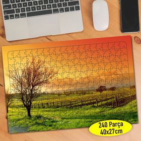 1384659 Kurumuş Ağaç Doğa Manzarası 240 Parça Puzzle Yapboz
