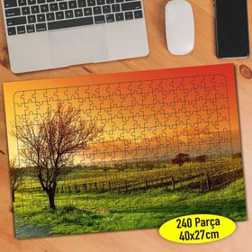 1384659 Kurumuş Ağaç Doğa Manzarası 240 Parça Puzzle Yapboz