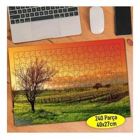 1384659 Kurumuş Ağaç Doğa Manzarası 240 Parça Puzzle Yapboz