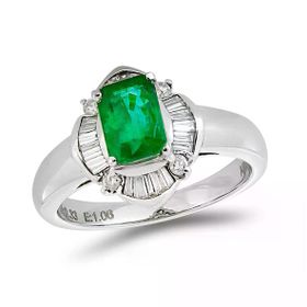 1,39 ct Pırlanta Zümrüt Yüzük