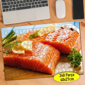 1393095 Somon Balığı Sunumu Yiyecek 240 Parça Puzzle Yapboz