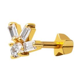 14 Ayar Altın Baget Tragus Küpe
