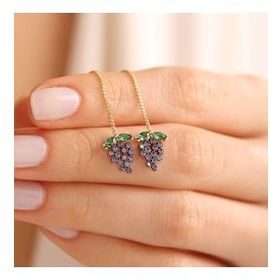14 Ayar Altın Grape Küpe