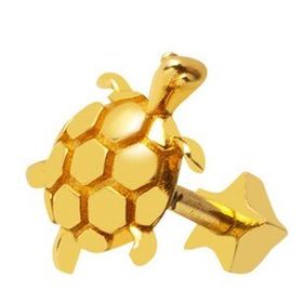14 Ayar Altın Kaplumbağa Tragus Küpe