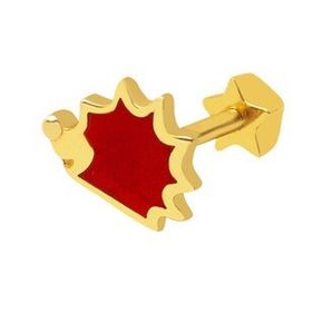 14 Ayar Altın Kırmızı Tragus Küpe