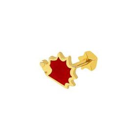 14 Ayar Altın Kırmızı Tragus Küpe