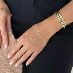 14 Ayar Altın Renkli Damla Taşlı Melek Kanat Şahmeran